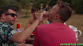 Gayruptive.com - Elliot Finn connects with straight guy Riley Mitchel during Riley's kickback party. One thing leads to another and soon both men are fucking!