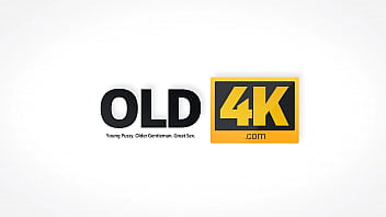OLD4K. Horny older man has the first experience with such a skinny