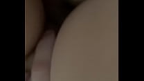 Wife moaning and cumming hard, pussy dripping cum
