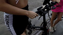 Two hotties cycling without panties in the rain - Barbara Alves- Pernocas