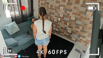 I checked the security camera and discovered my step brother stuffing his cock into my stepdaughter's mouth.