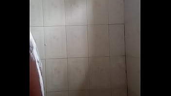 Big Black Cock.Maturbating and jerking off with a lot of cumshot in the bathroom