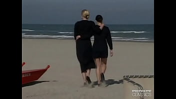 Anita Gyongy and Monika, Lesbians at the Beach