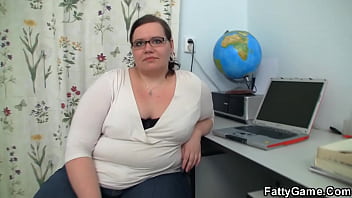 Big belly teacher seduces and fucks big-cocked stud