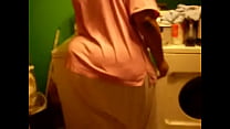 Big Ass Booty Light Skinned Amateur Doing The laundry