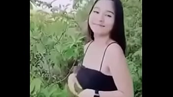 Little Mintra is fucking in the middle of the forest with her husband.
