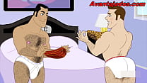 Gay Cartoon Me and Daddy's Friends