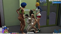 The Sims 4 - ジムでトランス馬のラファエラと乱交