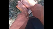 Little pee on her hand and feet