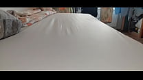 masturbation and explosion with sperm on the mattress
