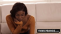 FamilyBangs.com ⭐ Sweet Ebony Babe Seduced by her Suspicious Stepbrother, Damon Dice, Amari Anne