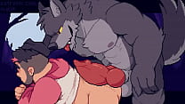 pixelated werewolf fuck