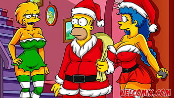 Cadeau de Noël! Offrir sa femme en cadeau aux mendiants ! Les Simptoons, Simpsons Hentai