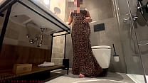 curvy student in sexy leo dress fucked in bathroom, projectfundiary