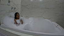 Me in that sensual bubble bath in the bathtub