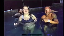 Wife flashing boobs in the pool