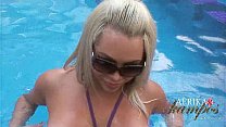 Blonde Tranny Flashes In Hotel Pool