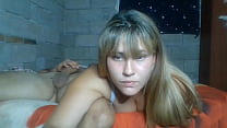 We have fun on web cam with my wife - I fill her mouth with milk live