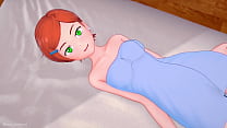 Gwen tennyson esta en su cuarto y quiere jugar sobre su cama (version adulta)