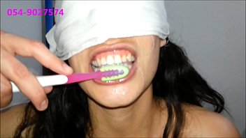Sharon From Tel-Aviv Brushes Her Teeth With Cum